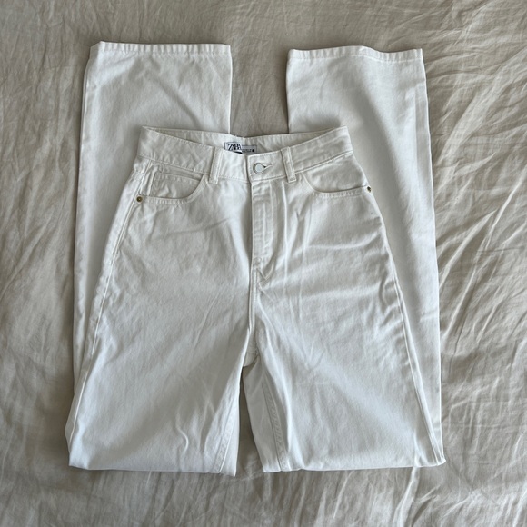 Zara Denim - Zara high waisted white jeans